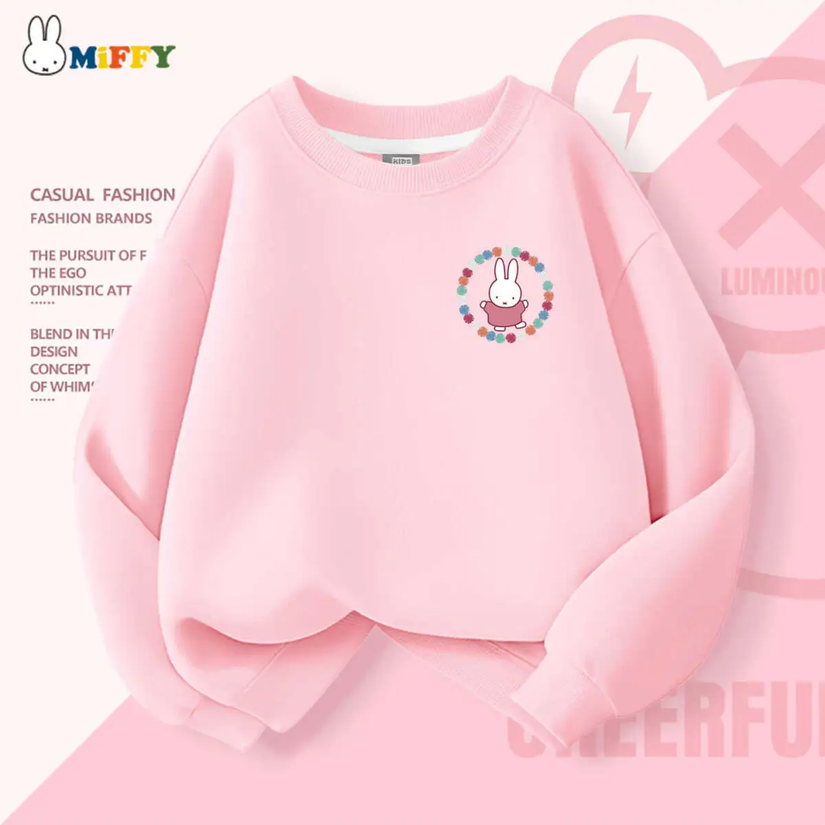 Толстовка Miffy для девочек, осенняя новая коллекция, детский весенне-осенний топ, ранняя осень, круглый вырез, длинный рукав
Толстовка Miffy для девочек, осенняя новая коллекция, детский весенне-осенний топ, ранняя осень, круглый вырез, длинный рукав