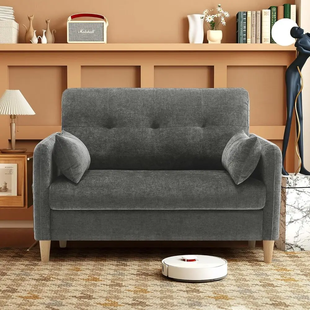 47" Small or Bedroom, Sot Chenille loveseat Mini Couch with Throw Pillow and Removable Cushion Cover or Small Spaces,
47" Small or Bedroom, Sot Chenille loveseat Mini Couch with Throw Pillow and Removable Cushion Cover or Small Spaces,