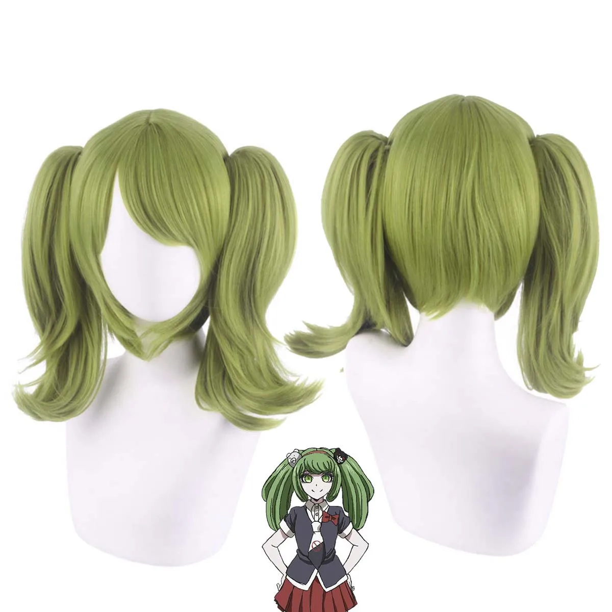 Danganronpa Monaka Green Short Ponytails Heat Resistant Synthetic Hair Wig For Women
Danganronpa Monaka Green Short Ponytails Heat Resistant Synthetic Hair Wig For Women