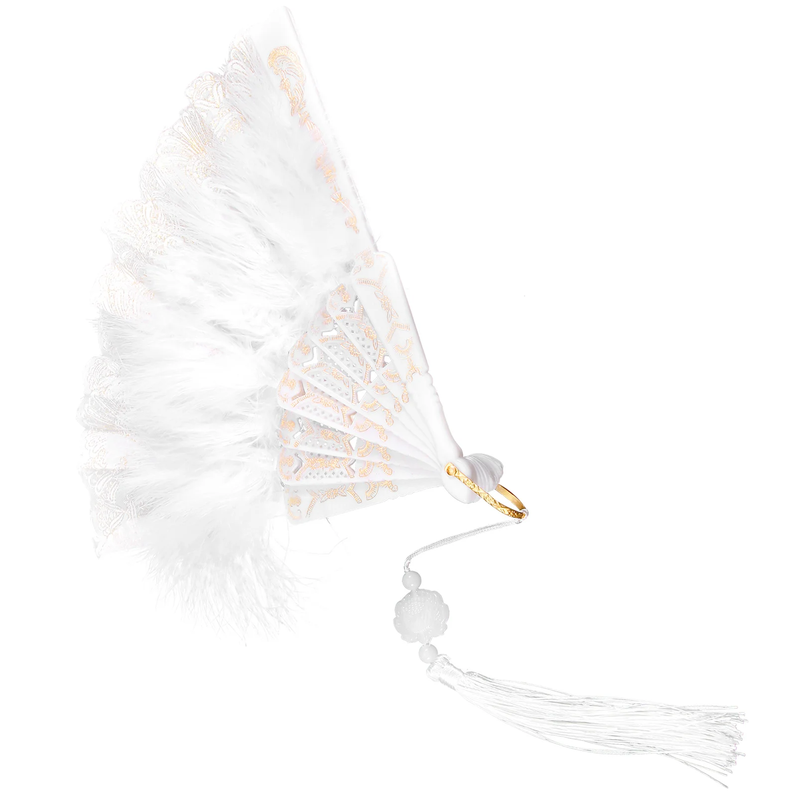 Vintage Handheld Foldable Plume White Gold Embroidery Decorative Ladies Wedding Party Costume Cosplay Accessories for Women
Vintage Handheld Foldable Plume White Gold Embroidery Decorative Ladies Wedding Party Costume Cosplay Accessories for Women