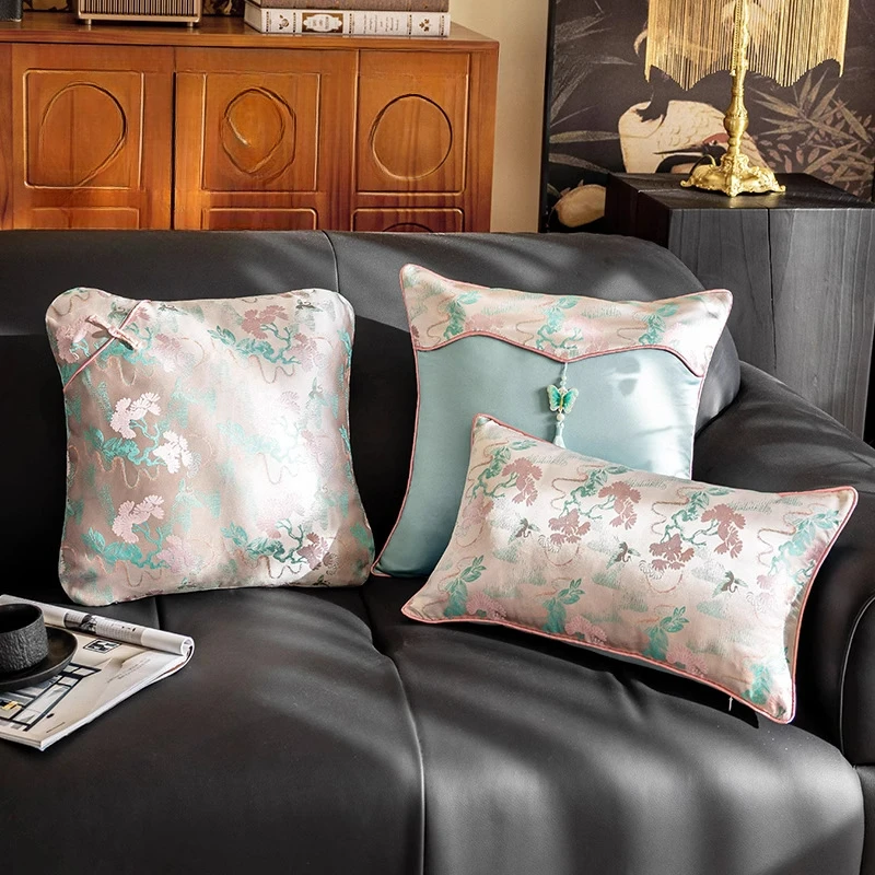 New Chinese Style Sofa Pillowcase Living Room Luxury Waist Pillow Case Bedroom Bedside Cushion Cover Pink Back Cushion Cover
New Chinese Style Sofa Pillowcase Living Room Luxury Waist Pillow Case Bedroom Bedside Cushion Cover Pink Back Cushion Cover