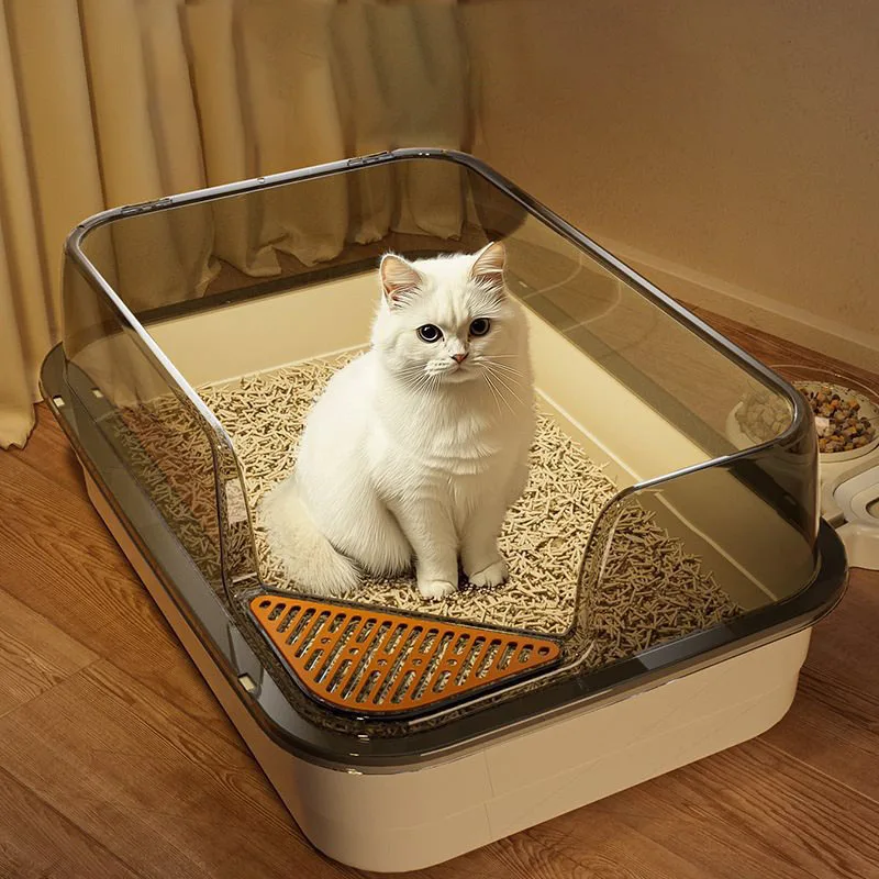 Open Cat Litter Box With High Side Anti-Splashing Cat Toilet Semi-Enclosed Kitten Litter Tray For Cats Large Space Pet Supplies
Open Cat Litter Box With High Side Anti-Splashing Cat Toilet Semi-Enclosed Kitten Litter Tray For Cats Large Space Pet Supplies