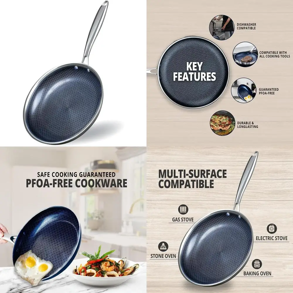 Сковорода премиум-класса с антипригарным покрытием для ежедневного приготовления пищи — легкая очистка, прочная посуда, идеальная для универсального использования на кухне
Сковорода премиум-класса с антипригарным покрытием для ежедневного приготовления пищи — легкая очистка, прочная посуда, идеальная для универсального использования на кухне