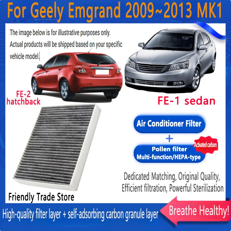 Автомобильные аксессуары для Geely Emgrand 2009 ~ 2013 MK1 1,5 л, фильтр для кондиционера, салонный фильтр с комплектом для замены активированного угля 
Автомобильные аксессуары для Geely Emgrand 2009 ~ 2013 MK1 1,5 л, фильтр для кондиционера, салонный фильтр с комплектом для замены активированного угля