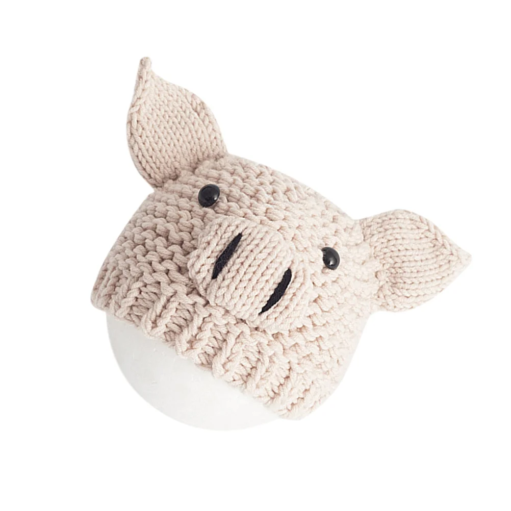 Удобная очаровательная детская вязаная шапка со свиньей, бежевый реквизит для фотосъемки новорожденных, высококачественный вязаный крючком аксессуар для младенцев 
Удобная очаровательная детская вязаная шапка со свиньей, бежевый реквизит для фотосъемки новорожденных, высококачественный вязаный крючком аксессуар для младенцев