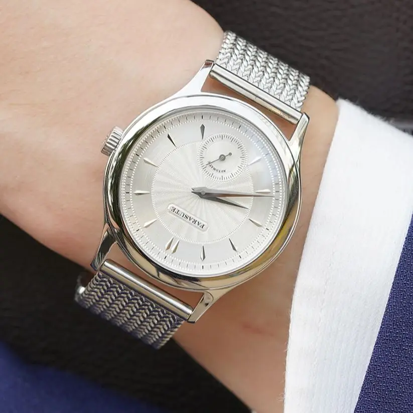 FARASUTE Men Automatic Watch 39mm Mechanical Wristwatch 5ATM Waterproof Sapphire Small Second Dial
FARASUTE Men Automatic Watch 39mm Mechanical Wristwatch 5ATM Waterproof Sapphire Small Second Dial