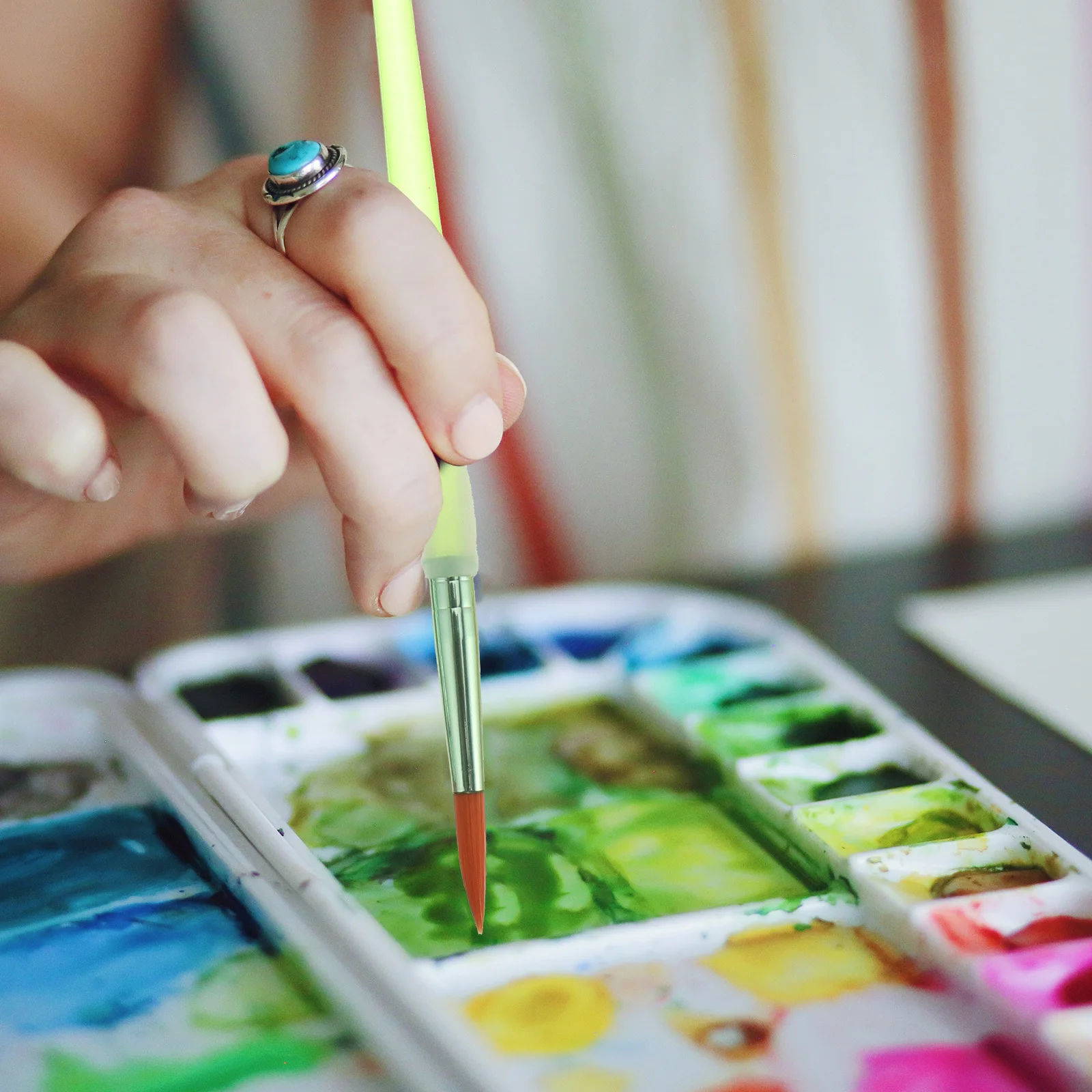 10Pcs Childrens Paint Brushes Comfortable Grip Easy Use Watercolor Drawing Graffiti Tools Paint Brush Kids Drawing Brush
10Pcs Childrens Paint Brushes Comfortable Grip Easy Use Watercolor Drawing Graffiti Tools Paint Brush Kids Drawing Brush