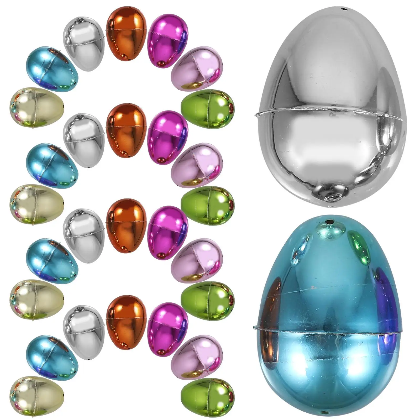30 Pcs Plastic Easter Eggs Fillable Candy Gift Boxes Shaped Decorations Party Favor Supplies Empty naments
30 Pcs Plastic Easter Eggs Fillable Candy Gift Boxes Shaped Decorations Party Favor Supplies Empty naments