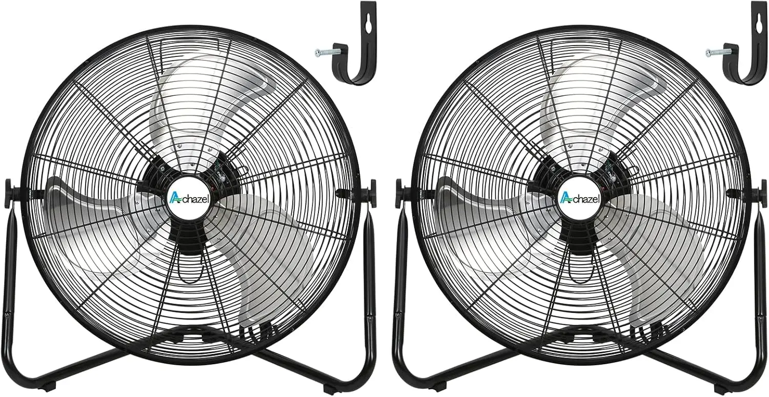 20" High Velocity Floor Fan, 3 Speed 5200 CFM, Heavy Duty Metal Industrial Fan for Garage Workshop Commercial Basement, 2 Pack
20" High Velocity Floor Fan, 3 Speed 5200 CFM, Heavy Duty Metal Industrial Fan for Garage Workshop Commercial Basement, 2 Pack