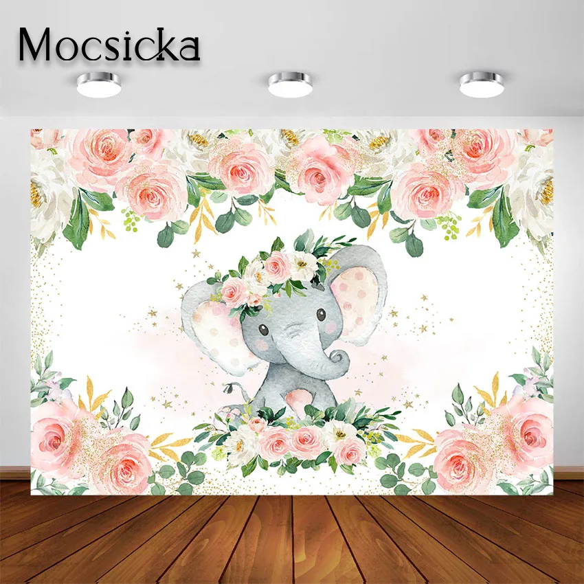 Mocsicka Elephant Backdrop for Girl Baby Shower Elephant Pink Floral Photography Background Baby Girl Elephant Party Decorations
Mocsicka Elephant Backdrop for Girl Baby Shower Elephant Pink Floral Photography Background Baby Girl Elephant Party Decorations