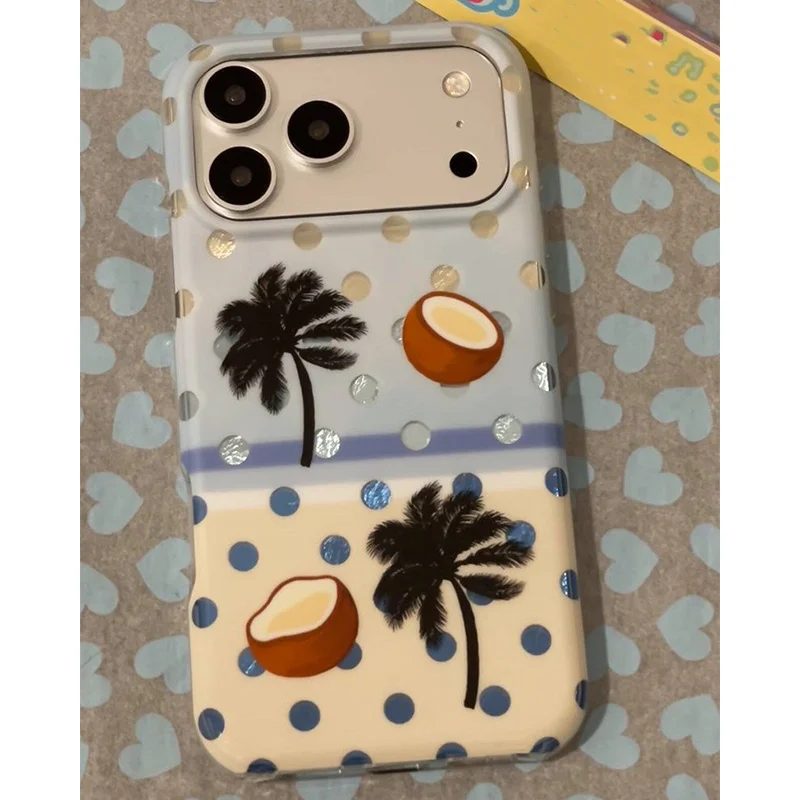 Phone Case For iPhone 17 16 15 14 13 12 11 X XS XR Pro Max Plus New Korean INS Polka Dots Coconut Tree Pattern Protective Cover
Phone Case For iPhone 17 16 15 14 13 12 11 X XS XR Pro Max Plus New Korean INS Polka Dots Coconut Tree Pattern Protective Cover