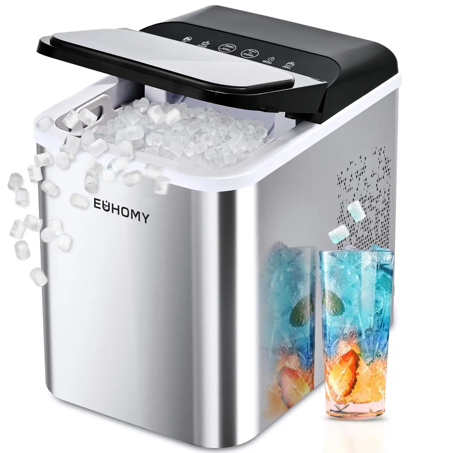 Portable Nugget Ice Maker, Ready in 8 Mins, 35lbs Daily, Self-Cleaning with Scoop & Basket for Home/Party/RV
Portable Nugget Ice Maker, Ready in 8 Mins, 35lbs Daily, Self-Cleaning with Scoop & Basket for Home/Party/RV