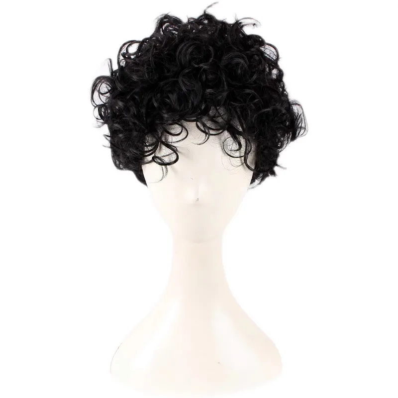 Lolita Men's Short Hair Daily Harajuku Kawaii Black Curly Synthetic Wig Fashionable Cosplay Costume Wigs + Wig Cap
Lolita Men's Short Hair Daily Harajuku Kawaii Black Curly Synthetic Wig Fashionable Cosplay Costume Wigs + Wig Cap