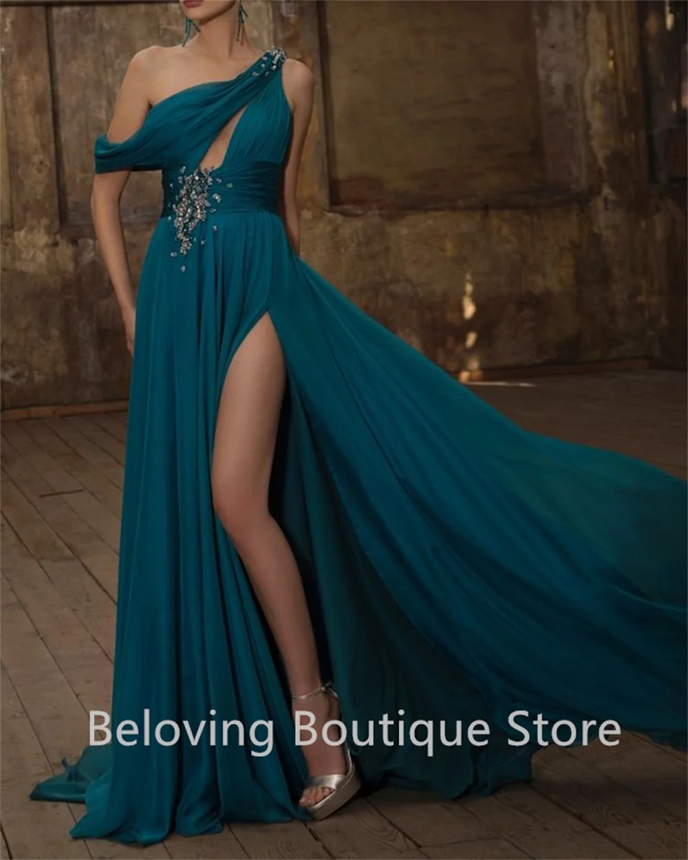 Embroidered Chiffon Evening Dresses Customized One Shoulder Slit Side Women Occasion Dress Celebrity Party Dress Wedding Prom
Embroidered Chiffon Evening Dresses Customized One Shoulder Slit Side Women Occasion Dress Celebrity Party Dress Wedding Prom