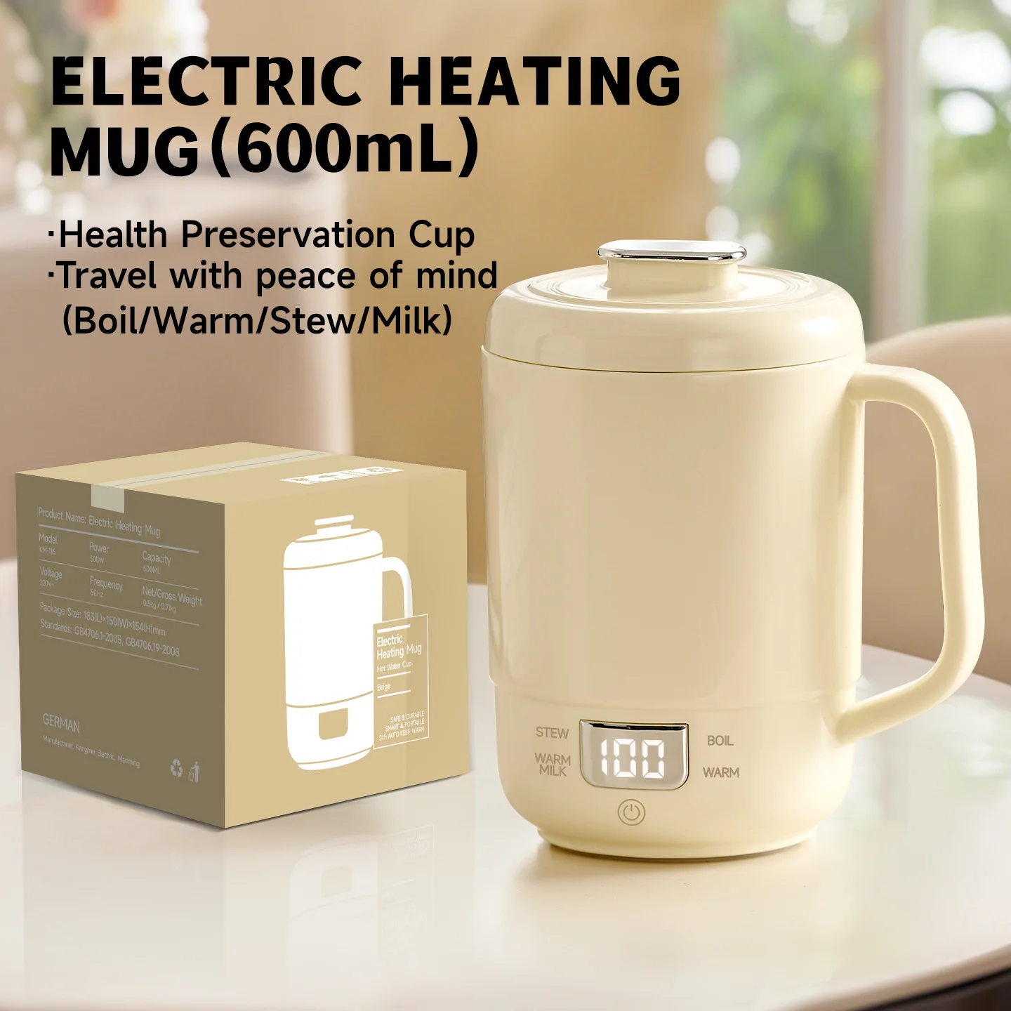 550ml Electric Kettle Health Preserving Pot Boiled Water Tea Pot Multicooker Electric Heating Cup Desktop Stew Cup 220V
550ml Electric Kettle Health Preserving Pot Boiled Water Tea Pot Multicooker Electric Heating Cup Desktop Stew Cup 220V