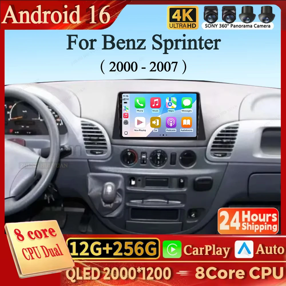 For Benz Sprinter 2000 - 2007 Android 16 Carplay Car Radio Multimedia Video Player Navigation GPS Head Unit WIFI RDS 4G BT
For Benz Sprinter 2000 - 2007 Android 16 Carplay Car Radio Multimedia Video Player Navigation GPS Head Unit WIFI RDS 4G BT