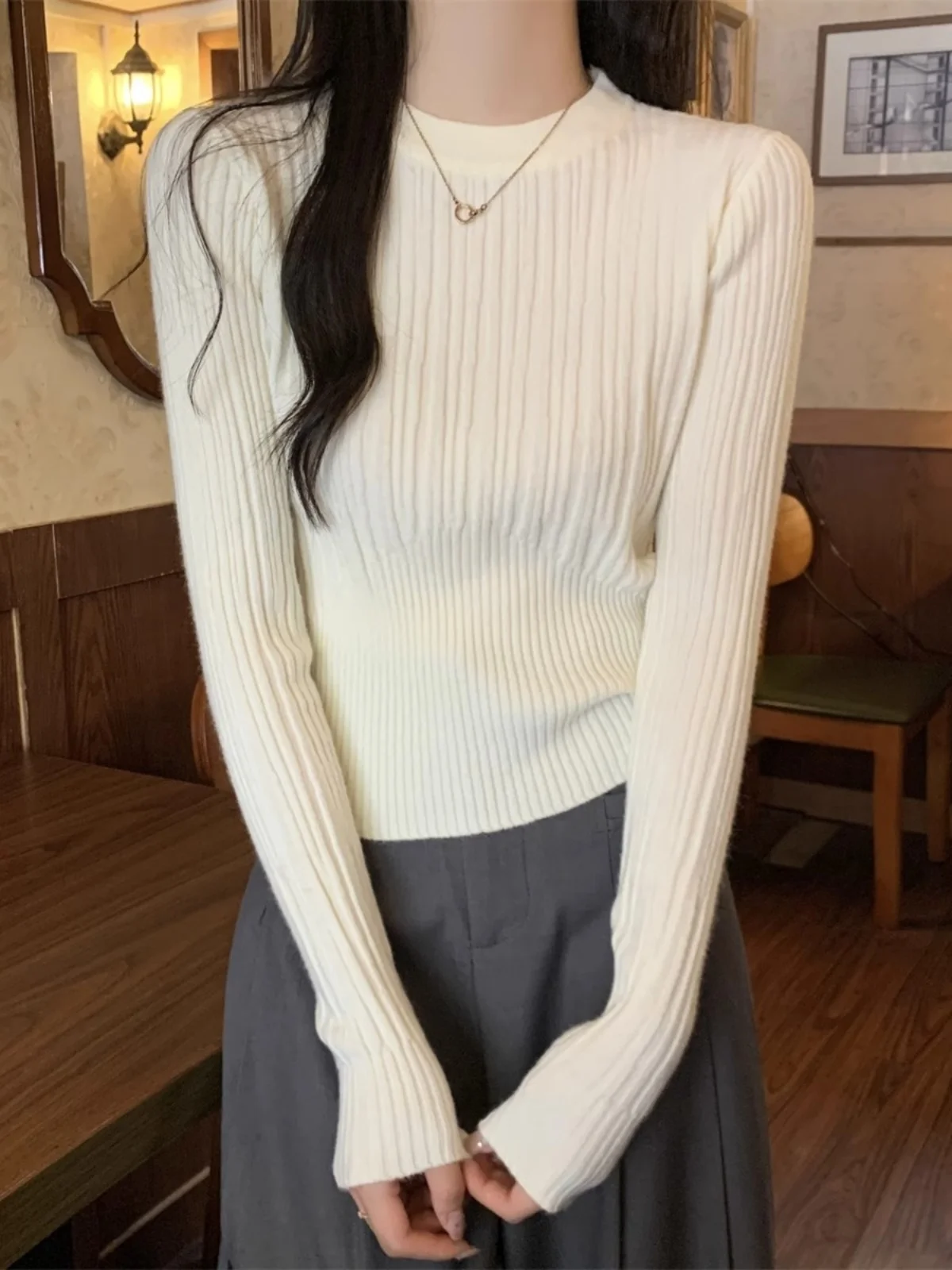 Women O-neck Sweater Slim Long Sleeve Warm Knit Pullovers Elegant Solid Jumpers for Women 2024 Autumn Winter Knitting R395
Women O-neck Sweater Slim Long Sleeve Warm Knit Pullovers Elegant Solid Jumpers for Women 2024 Autumn Winter Knitting R395