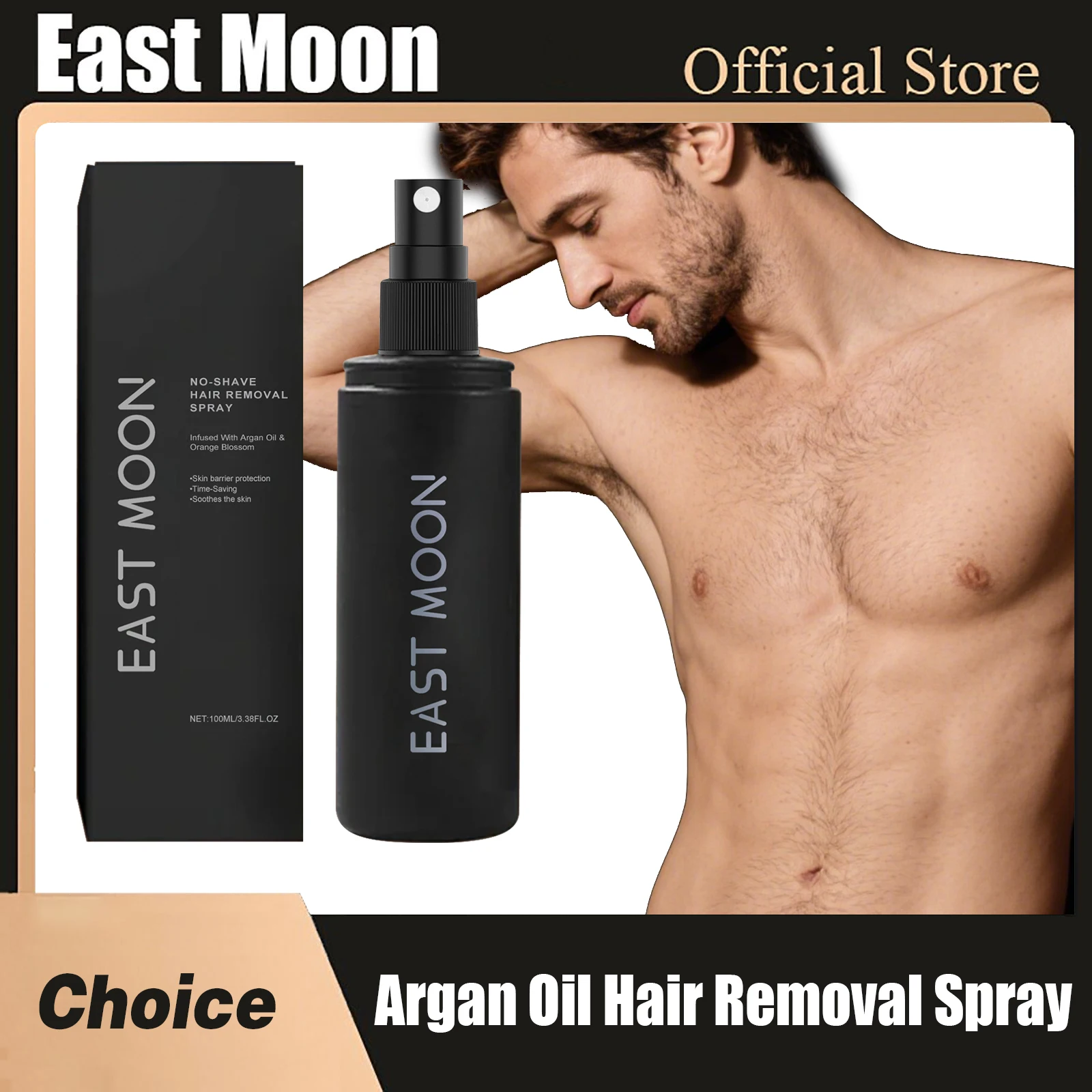 East Moon Argan Oil Hair Removal Spray Growth Inhibitor Body Intimate Area Good Smell Adult Permanent Painless Hair Remove Spray
East Moon Argan Oil Hair Removal Spray Growth Inhibitor Body Intimate Area Good Smell Adult Permanent Painless Hair Remove Spray