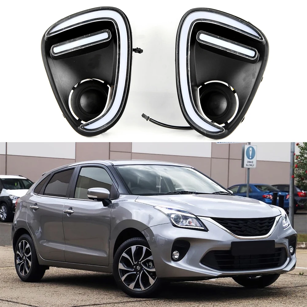 LED DRL Car Daytime Running Light Front Bumper Driving Fog Lamps Assembly w/ Turn Signal Accessories For Suzuki Baleno 2019 2020
LED DRL Car Daytime Running Light Front Bumper Driving Fog Lamps Assembly w/ Turn Signal Accessories For Suzuki Baleno 2019 2020