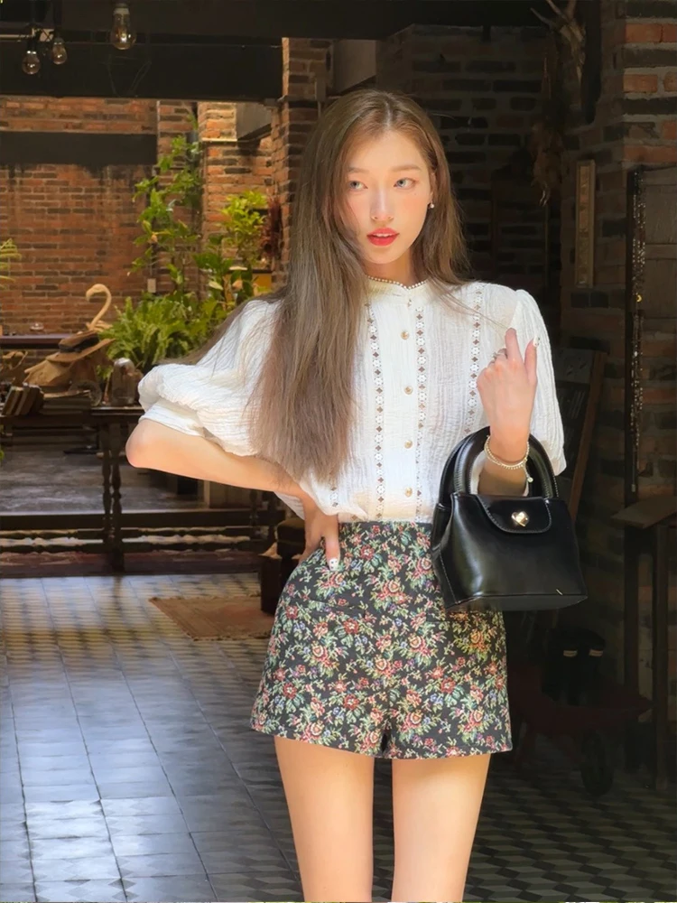 SourceWithU South Seas Princ Vintage Bubble Sve irt Women's ort Design Sense Top Silk Material Floral Patterned
SourceWithU South Seas Princ Vintage Bubble Sve irt Women's ort Design Sense Top Silk Material Floral Patterned