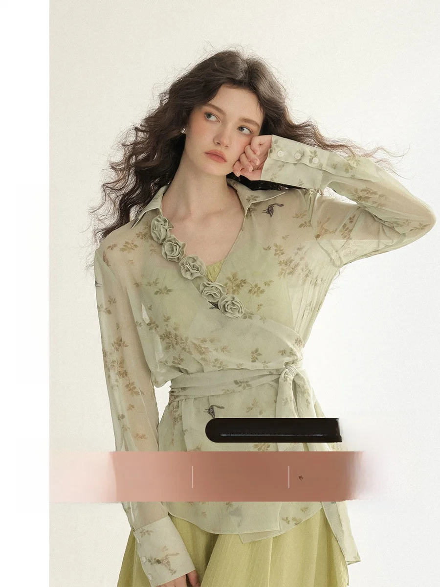 since Then Floral Print Chiffon Jacket Women's Spring One-Piece Cover-Up Design Sense Tie-Belt Outerwear Versatile Style
since Then Floral Print Chiffon Jacket Women's Spring One-Piece Cover-Up Design Sense Tie-Belt Outerwear Versatile Style
