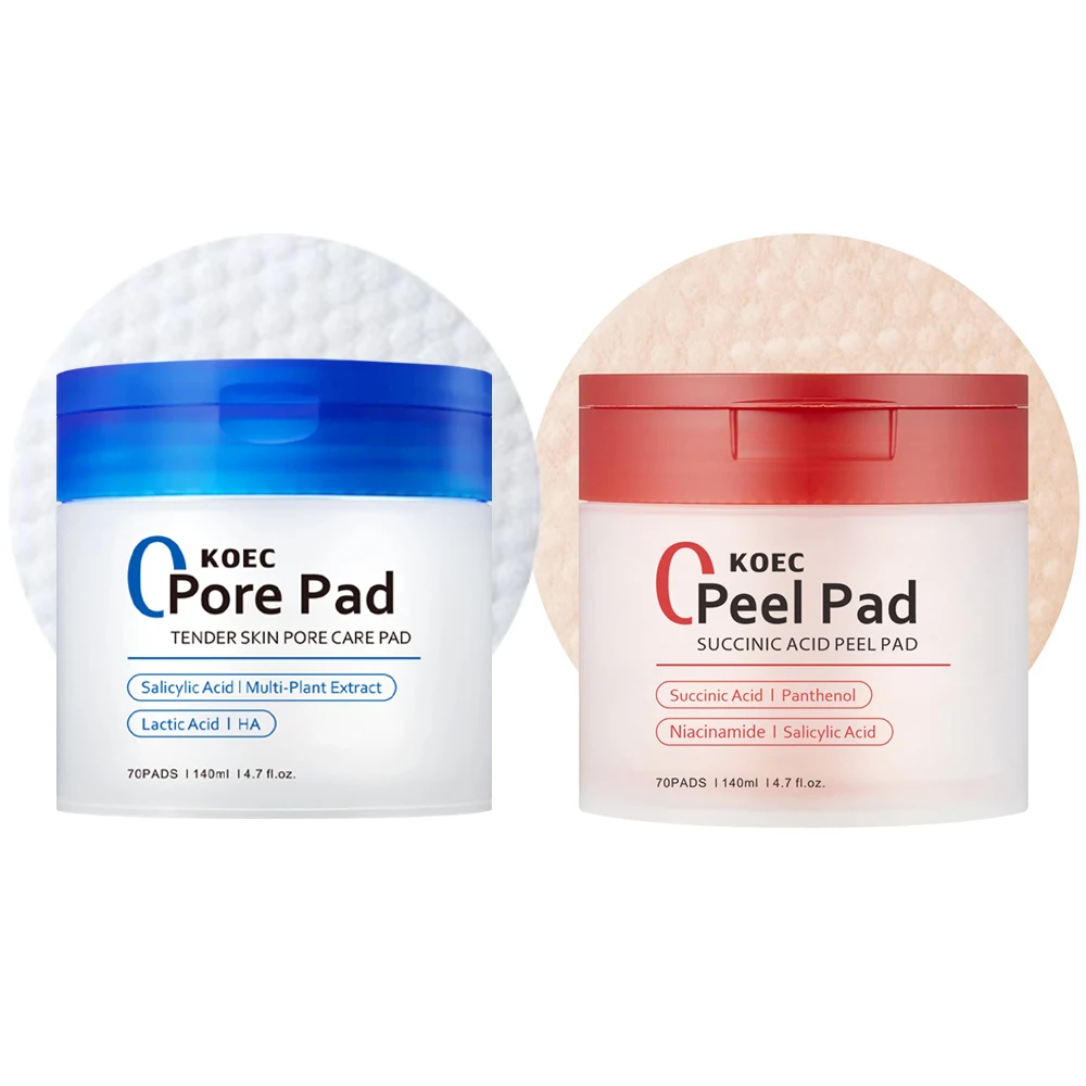 KOEC Zero Pore Pads 70Pads and Red Succinic Acid Facial Peeling Pads , for Exfoliation and Pore Care with AHA Lactic Acid
KOEC Zero Pore Pads 70Pads and Red Succinic Acid Facial Peeling Pads , for Exfoliation and Pore Care with AHA Lactic Acid