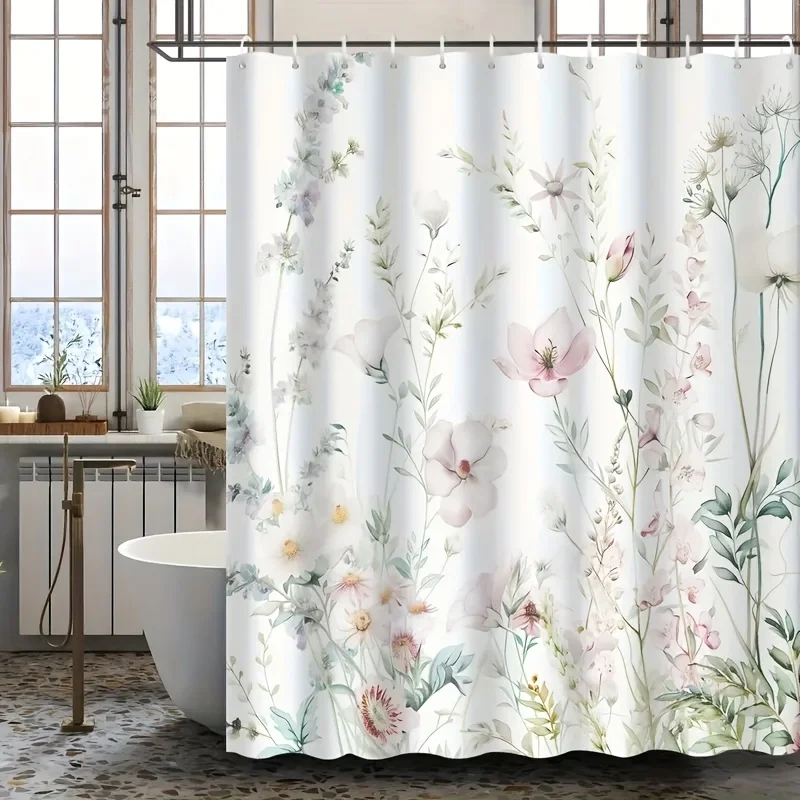 Luxurious Watercolor Floral Print Shower Curtain 180x180cm Botanical Design Waterproof Bathroom Wall Decor Linens for Home
Luxurious Watercolor Floral Print Shower Curtain 180x180cm Botanical Design Waterproof Bathroom Wall Decor Linens for Home