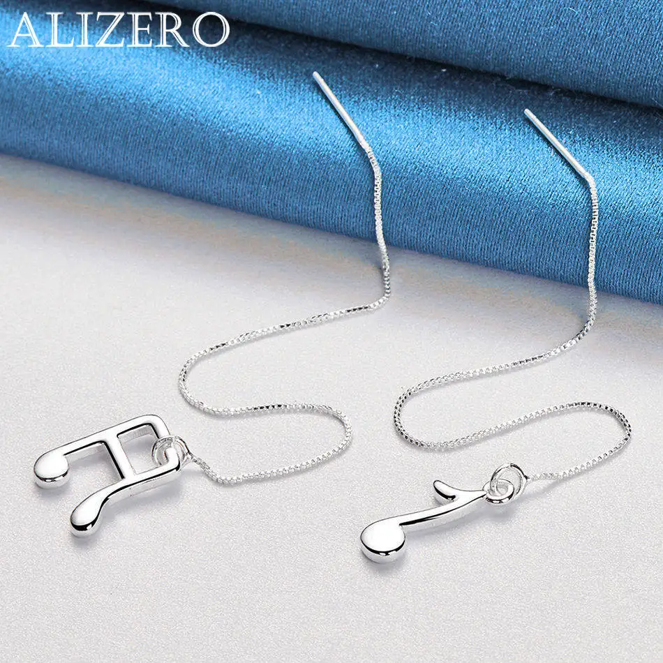 ALIZERO 925 Sterling Silver Music Note Pendant Earrings with Long Drop Design For Women Fashion Elegant Accessories Jewelry
ALIZERO 925 Sterling Silver Music Note Pendant Earrings with Long Drop Design For Women Fashion Elegant Accessories Jewelry