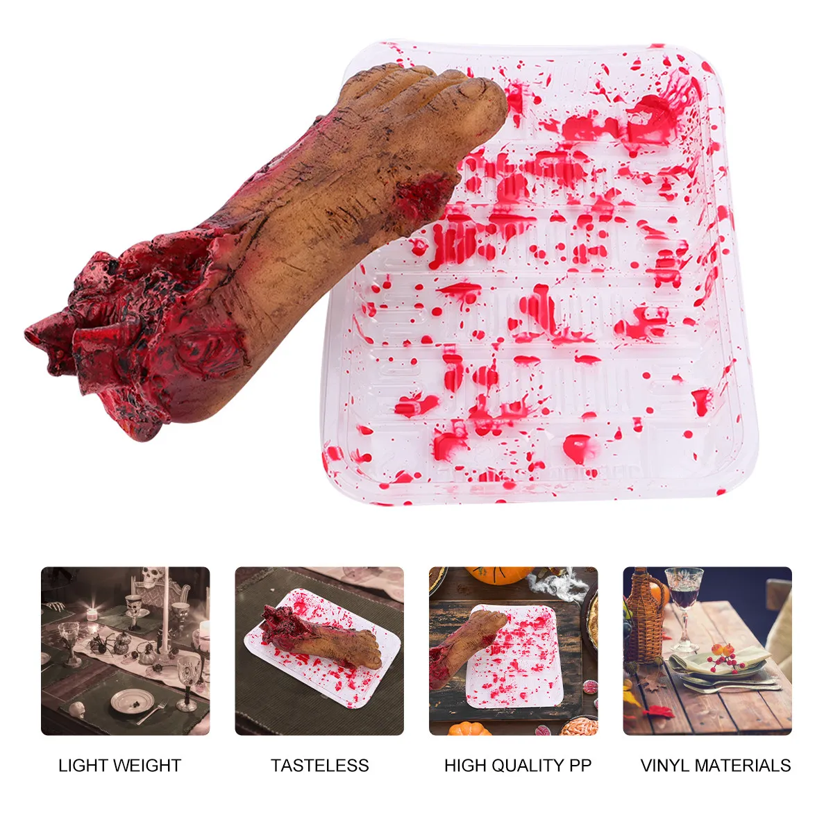 1Pcs Halloween Bloody Foot Trick Decoration Red Lightweight Eco Friendly PP Vinyl Body Part Prop for Haunted House Party Prank
1Pcs Halloween Bloody Foot Trick Decoration Red Lightweight Eco Friendly PP Vinyl Body Part Prop for Haunted House Party Prank