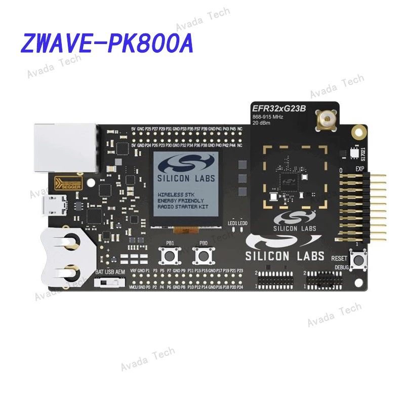 Avada Tech ZWAVE-PK800A Entry kit BRD4001A ARM Cortex-M33 radio module, wireless communication
Avada Tech ZWAVE-PK800A Entry kit BRD4001A ARM Cortex-M33 radio module, wireless communication