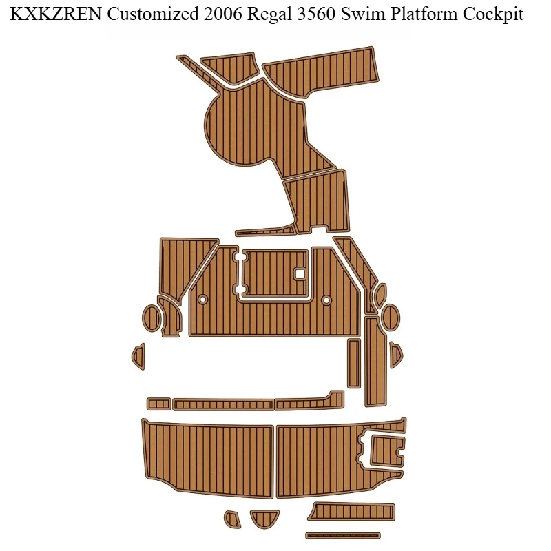 KXKZREN Customized 2006 Regal 3560 Swim Platform Cockpit EVA Foam Faux Teak Marine Accessories Self-adhesive Boat Flooring Pad
KXKZREN Customized 2006 Regal 3560 Swim Platform Cockpit EVA Foam Faux Teak Marine Accessories Self-adhesive Boat Flooring Pad