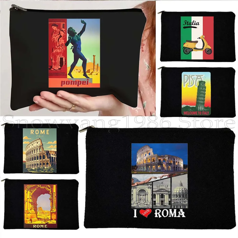 Pisa Leaning Tower Colosseum Rome Italy Italian Map Flag Florence Vatican Cosmetic Bag Makeup Travel Storage Pouch Pencil Case
Pisa Leaning Tower Colosseum Rome Italy Italian Map Flag Florence Vatican Cosmetic Bag Makeup Travel Storage Pouch Pencil Case