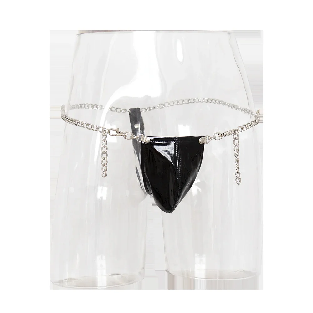Brief Panty Underwear Men Plus Size Blazer Sexy Men's Adjustable PU Leather Chain Thong Jockstrap T back Underwear
Brief Panty Underwear Men Plus Size Blazer Sexy Men's Adjustable PU Leather Chain Thong Jockstrap T back Underwear