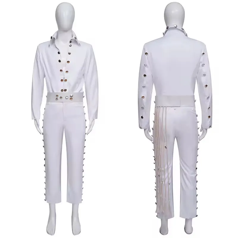 Movie Presley Cosplay Costume Adult Mens White Shirt Pants Suits Halloween Carnival Costume
Movie Presley Cosplay Costume Adult Mens White Shirt Pants Suits Halloween Carnival Costume
