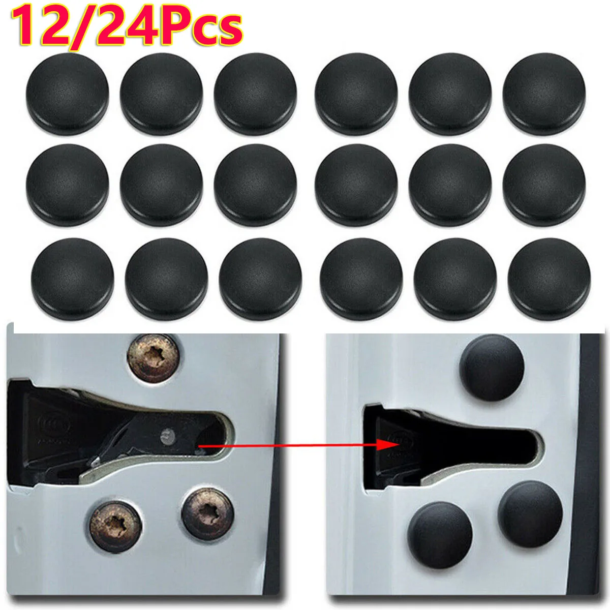 12/24Pcs Car Door Lock Screw Protector Cover Scerws Universal Cap Caps Anti-Rust Accessories Black Interior Trim Covers Styling
12/24Pcs Car Door Lock Screw Protector Cover Scerws Universal Cap Caps Anti-Rust Accessories Black Interior Trim Covers Styling