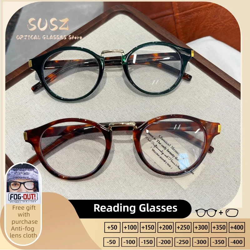 SUSZ Simple Retro Round For Women Myopia Photochromic Prescription Glasses Anti Blue Ray Multifocal Reading Optical Eyeglasses
SUSZ Simple Retro Round For Women Myopia Photochromic Prescription Glasses Anti Blue Ray Multifocal Reading Optical Eyeglasses