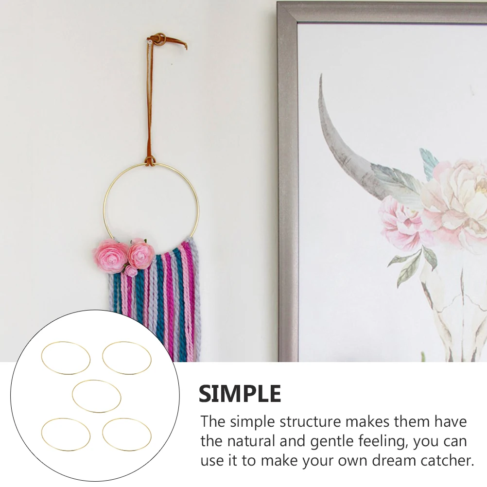 5pcs 5 Pieces Dream Catcher Ring Iron Metal DIY Craft Tool Wedding Decor Shape Circle Accessories Family Home Decoration
5pcs 5 Pieces Dream Catcher Ring Iron Metal DIY Craft Tool Wedding Decor Shape Circle Accessories Family Home Decoration