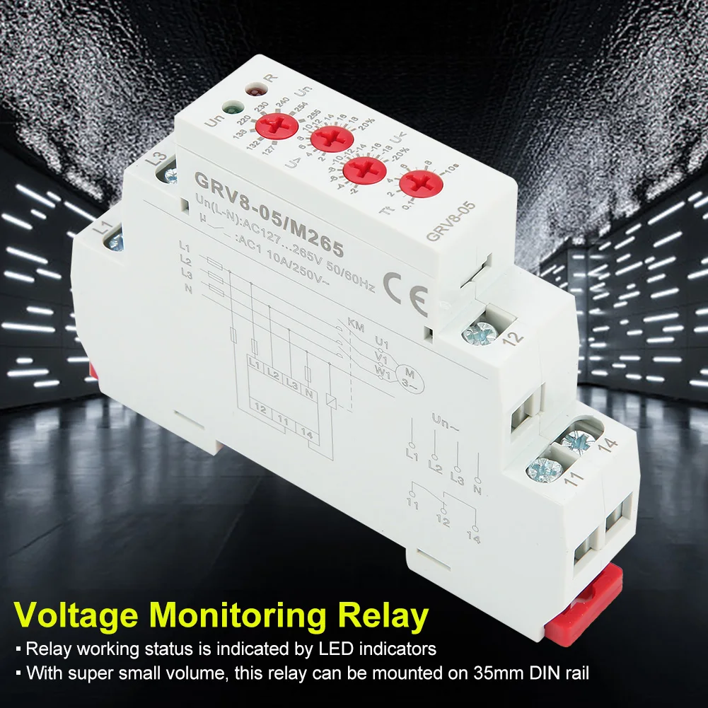 Protective Relay GRV8-05 3-Phase Voltage Monitoring Relay Phase Phase Failure M265 Voltage Monitoring Relay
Protective Relay GRV8-05 3-Phase Voltage Monitoring Relay Phase Phase Failure M265 Voltage Monitoring Relay