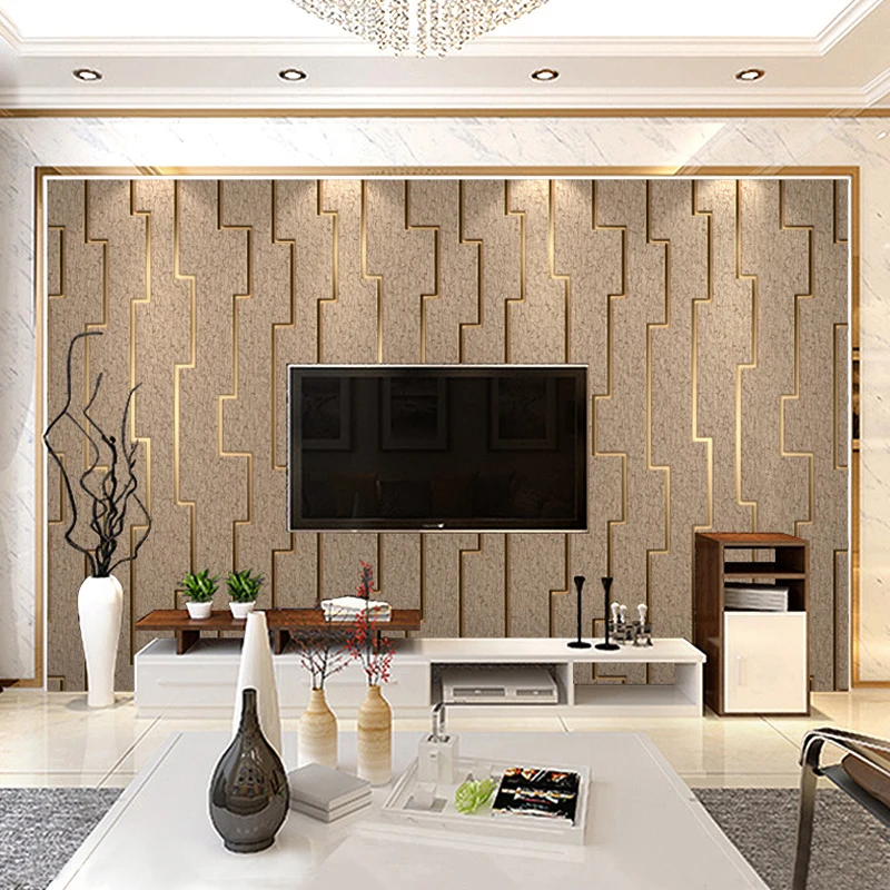 3D Stripe Non-woven Wallpaper For Walls Roll Modern Living Room TV Background Wall Decor Bedroom Wallpaper Papel De Parede 3D
3D Stripe Non-woven Wallpaper For Walls Roll Modern Living Room TV Background Wall Decor Bedroom Wallpaper Papel De Parede 3D