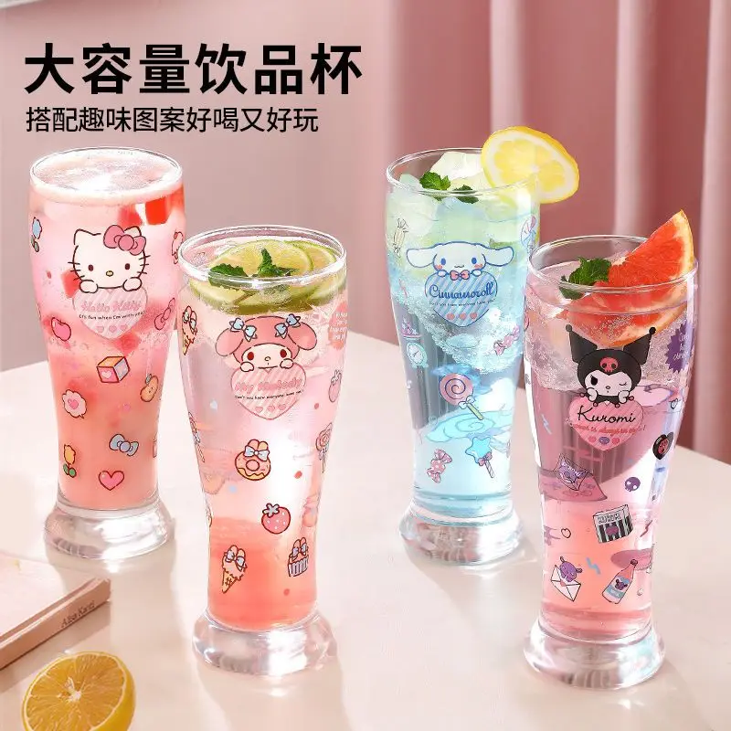 Cute Sanrio Print Tall Clear Glass Tumbler Large Volume Beverage Cup Multipurpose Iced Coffee Smoothie Glass for Daily Drink
Cute Sanrio Print Tall Clear Glass Tumbler Large Volume Beverage Cup Multipurpose Iced Coffee Smoothie Glass for Daily Drink