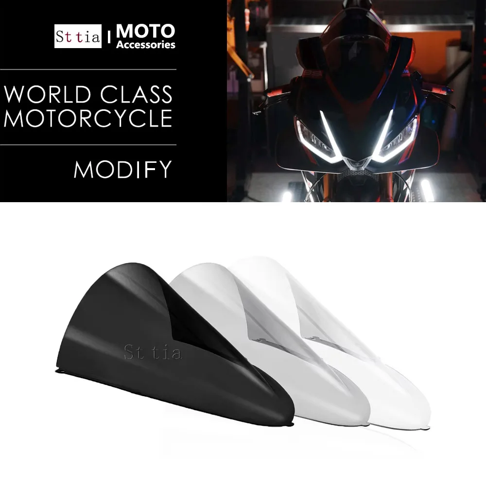 RS457 2025 2026 Motorcycle Double Bubble Windscreen Screen Wind Deflectors Windshield Accessories For Aprilia RS 457 2024-2026
RS457 2025 2026 Motorcycle Double Bubble Windscreen Screen Wind Deflectors Windshield Accessories For Aprilia RS 457 2024-2026
