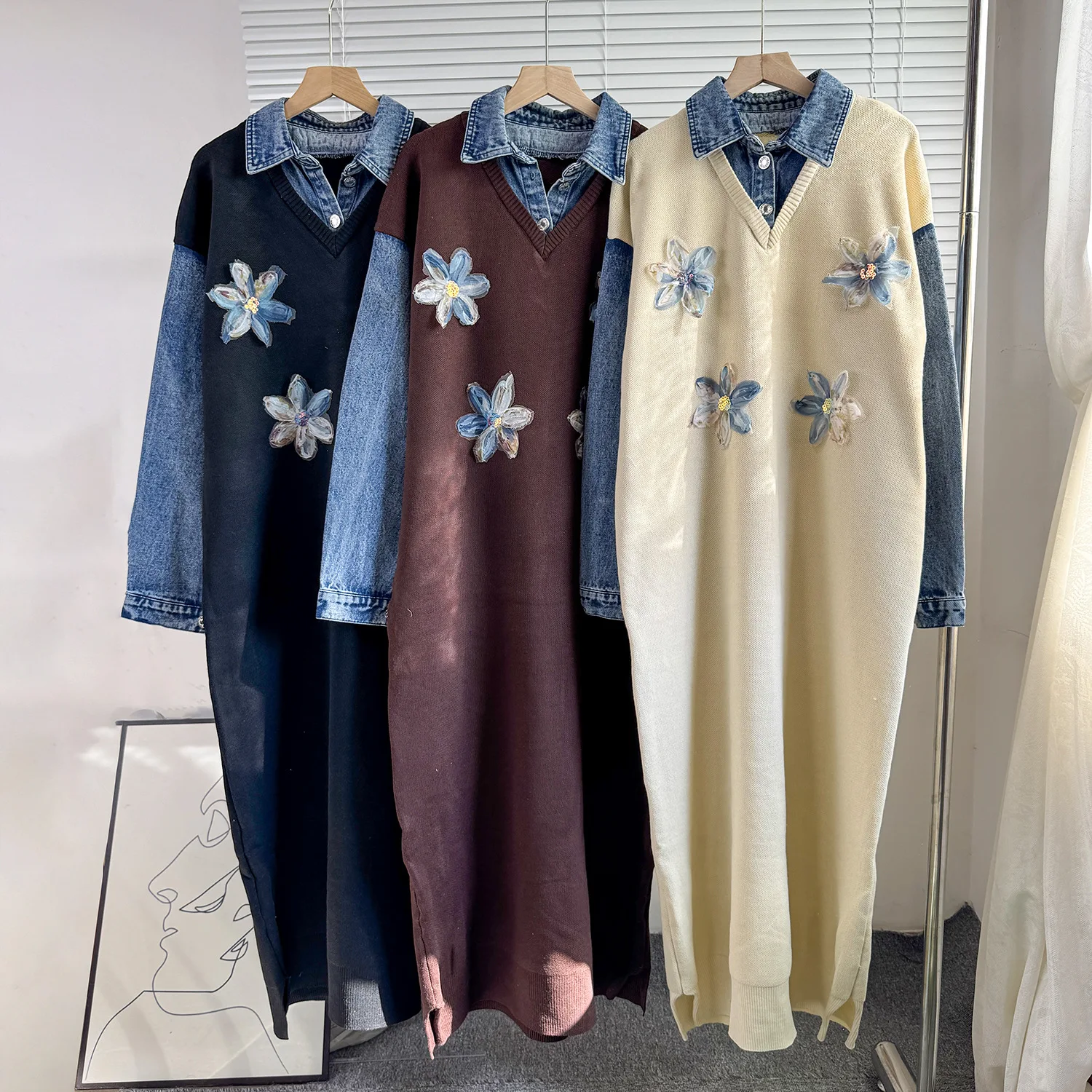 Платья женские Ид трикотажное платье джинсовое искусственное платье из двух частей макси Абая цветок повседневное вязаное платье Vestidos Дубай ислам Абая Кафтан
Платья женские Ид трикотажное платье джинсовое искусственное платье из двух частей макси Абая цветок повседневное вязаное платье Vestidos Дубай ислам Абая Кафтан