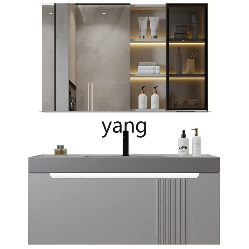 LMM Solid Wood Bathroom Cabinet Set Simple Bathroom Washbasin Sink Stone Integrated
LMM Solid Wood Bathroom Cabinet Set Simple Bathroom Washbasin Sink Stone Integrated