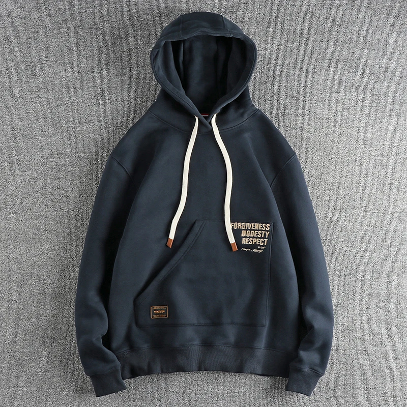Autumn Winter American Retro Hooded Letter Printed Sweatershirts Men's Fashion Loose Casual Heavyweight Velvet Pullover Hoodies
Autumn Winter American Retro Hooded Letter Printed Sweatershirts Men's Fashion Loose Casual Heavyweight Velvet Pullover Hoodies