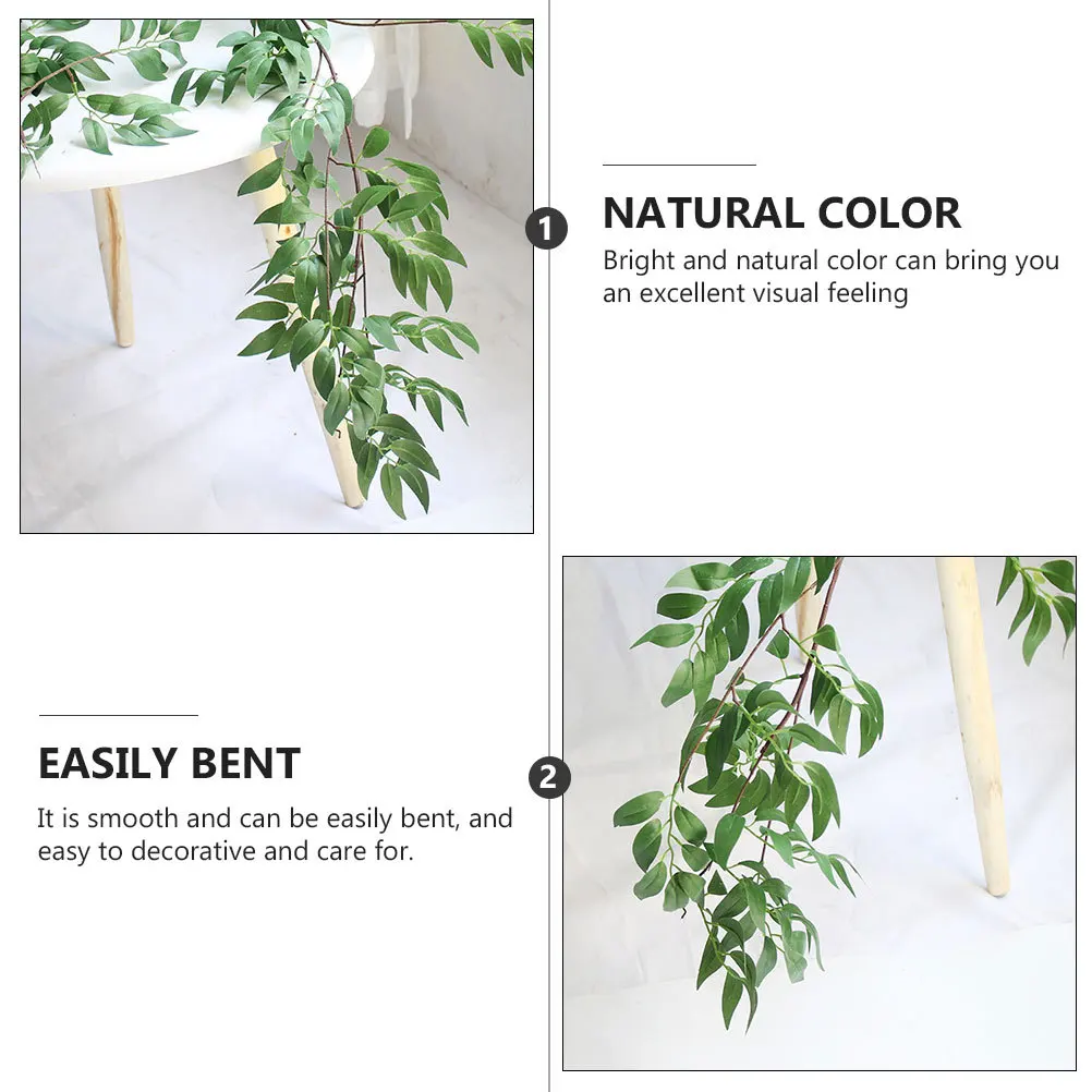 1Pcs Simulated Rattan Willow Leaf String Suspended Ceiling Decor Green Wall Hanging Artificial Plant Vine Wedding Decoration
1Pcs Simulated Rattan Willow Leaf String Suspended Ceiling Decor Green Wall Hanging Artificial Plant Vine Wedding Decoration