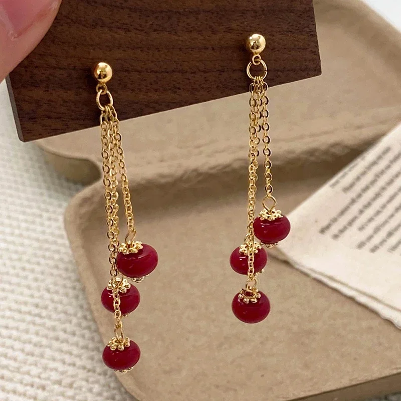 Real 925 Sterling Silver Zircon Pearl Bead Heart Chain Stud Earrings for Women Trendy Fine Jewelry Chinese Style Accessories
Real 925 Sterling Silver Zircon Pearl Bead Heart Chain Stud Earrings for Women Trendy Fine Jewelry Chinese Style Accessories