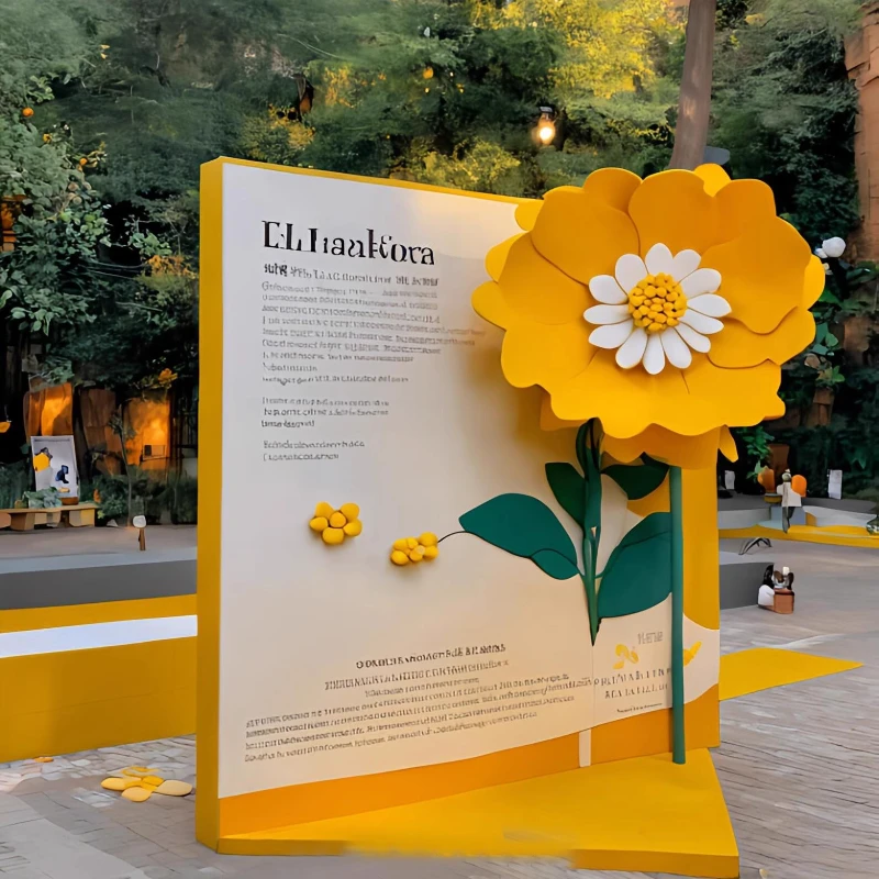 Giant flower book clock in shopping mall, photo frame ornament decoration, high-end custom photo props
Giant flower book clock in shopping mall, photo frame ornament decoration, high-end custom photo props