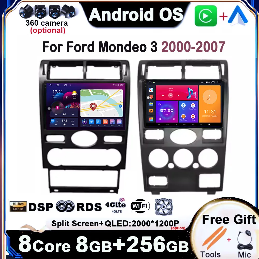 Для Ford Mondeo Mondeo 3 2000-2005 2006 2007 Android 14 Автомобильный радиоплеер GPS Navi QLED Сенсорный экран 4G DSP BT WIFI Стерео WIFI
Для Ford Mondeo Mondeo 3 2000-2005 2006 2007 Android 14 Автомобильный радиоплеер GPS Navi QLED Сенсорный экран 4G DSP BT WIFI Стерео WIFI
