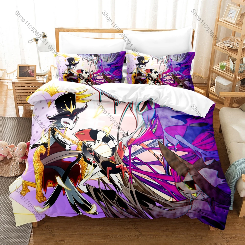 Stolas & Blitzo Printed Bedding Set, Duvet Cover plus 2 Pillowcases, Trendy Anime Style Soft Microfiber Textiles
Stolas & Blitzo Printed Bedding Set, Duvet Cover plus 2 Pillowcases, Trendy Anime Style Soft Microfiber Textiles