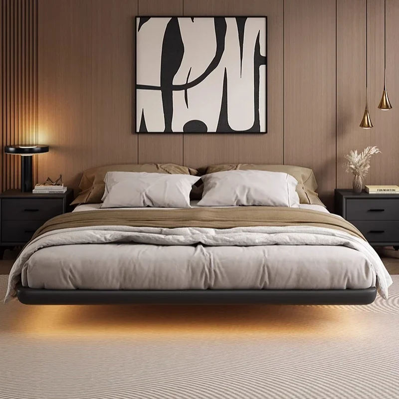 Italian no bedside suspended bed Internet celebrity tatami modern simple leather bed retro 1 meter 8 double bed
Italian no bedside suspended bed Internet celebrity tatami modern simple leather bed retro 1 meter 8 double bed